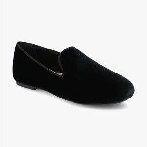 Birdies Starling Velvet Black Flats Mules